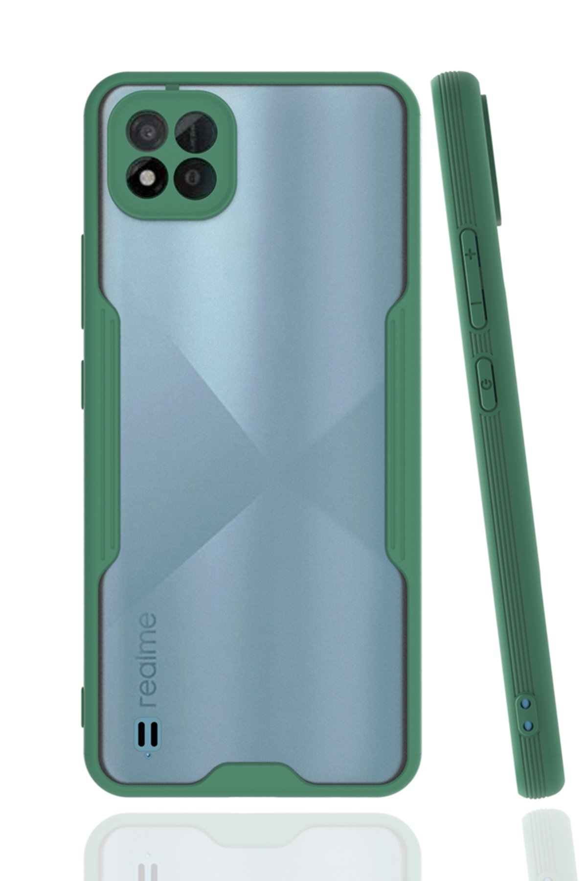 Realme C11 2021 Kılıf Platin Silikon - Yeşil  Realme C11 2021 Kılıf Platin Silikon - Yeşil
