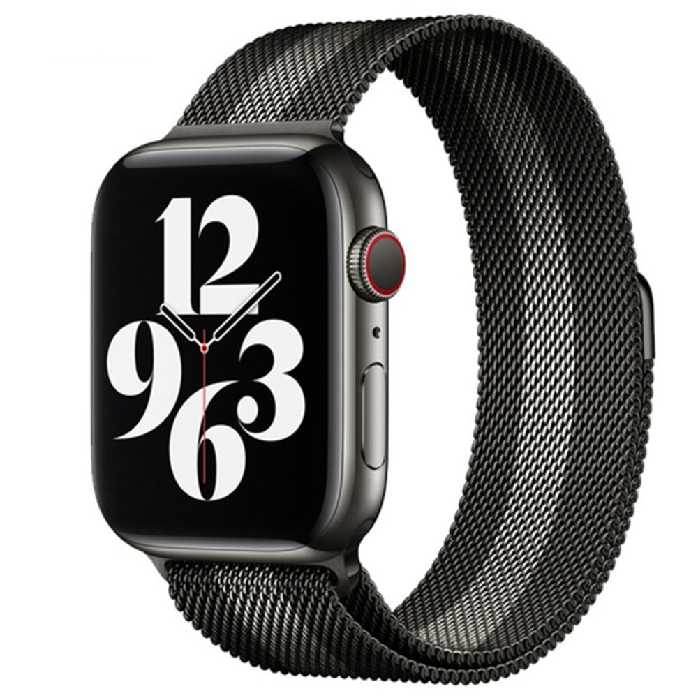  Apple Watch 38mm Metal Mıknatıslı Kordon - Siyah-Beyaz