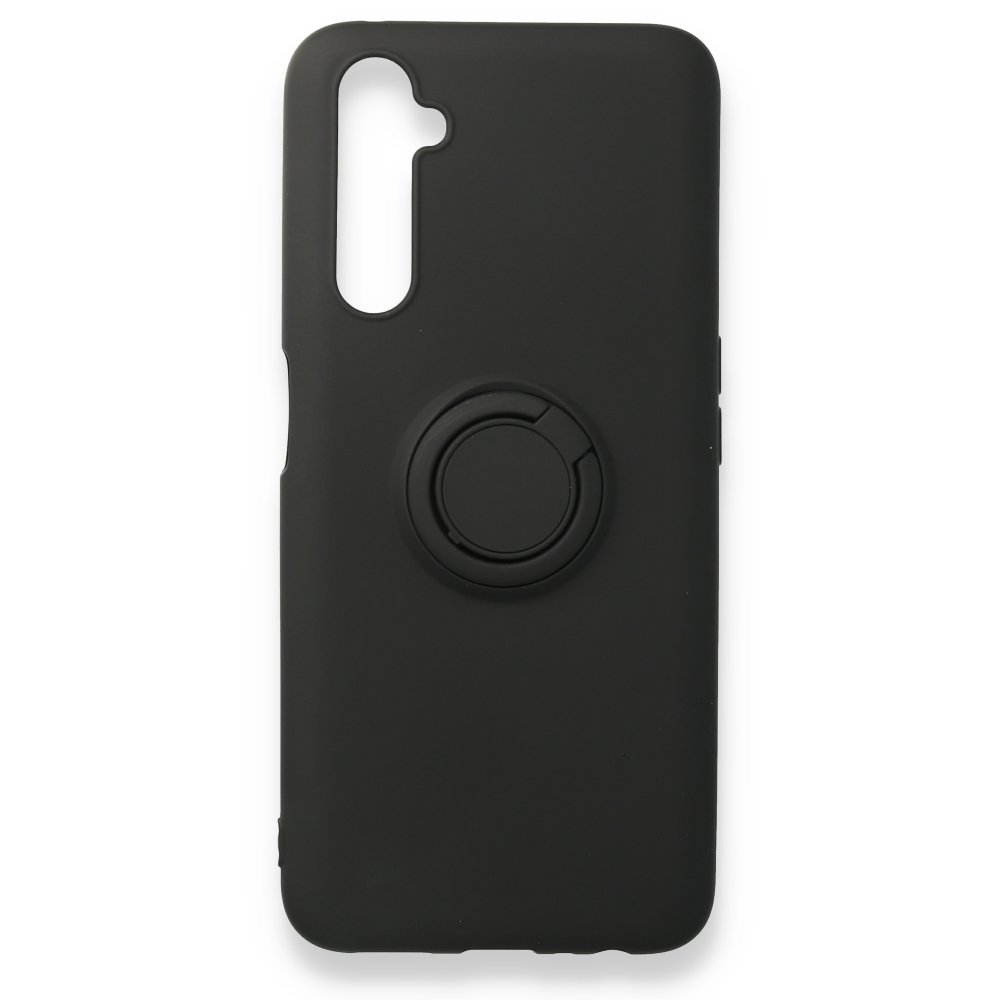 Realme 6 Pro Kılıf Viktor Yüzüklü Silikon - Siyah  Realme 6 Pro Kılıf Viktor Yüzüklü Silikon - Siyah