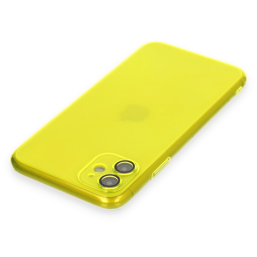  iPhone 11 Kılıf Armada Lensli Kapak - Sarı