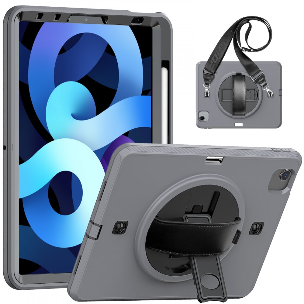  iPad Air 4 10.9 Kılıf Strap-C Otterbox Tablet Kapak - Gri