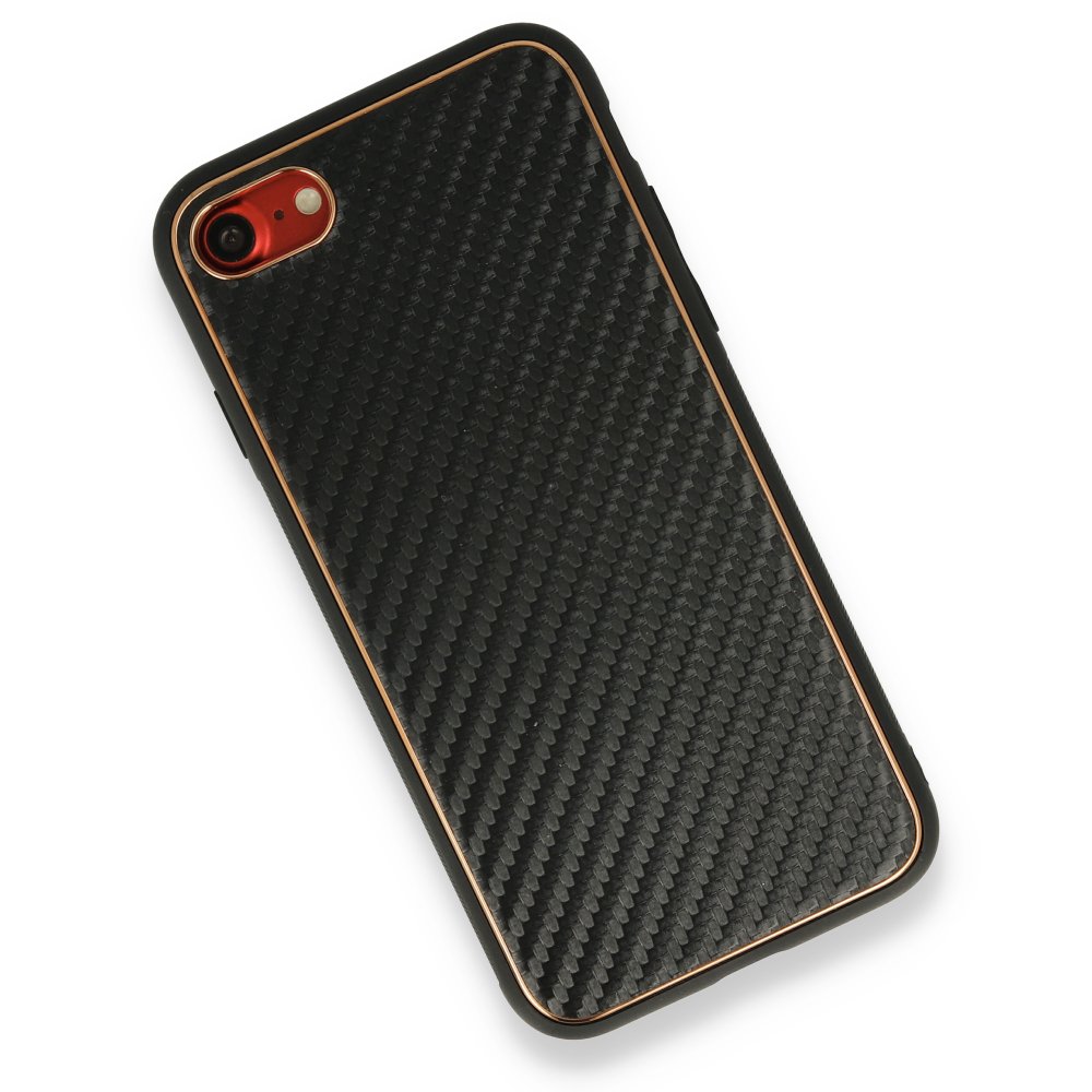iPhone 8 Kılıf Coco Karbon Silikon - Siyah iPhone 8 Kılıf Coco Karbon Silikon - Siyah