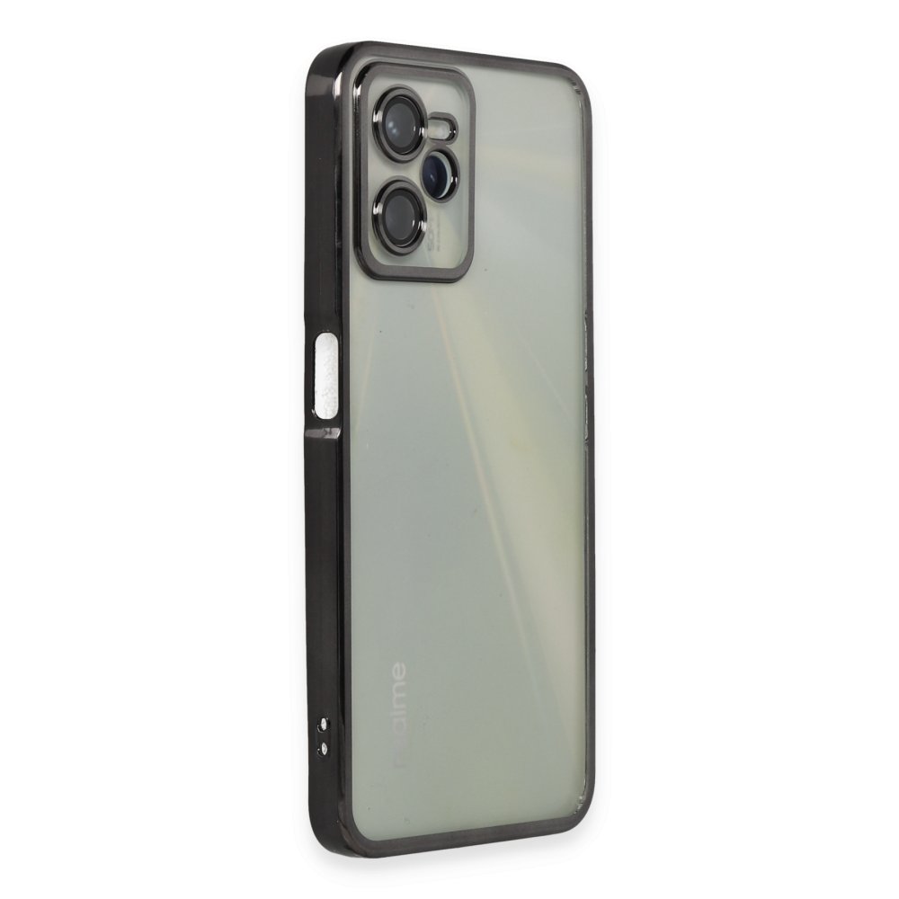 Realme C35 Kılıf Razer Lensli Silikon - Siyah  Realme C35 Kılıf Razer Lensli Silikon - Siyah