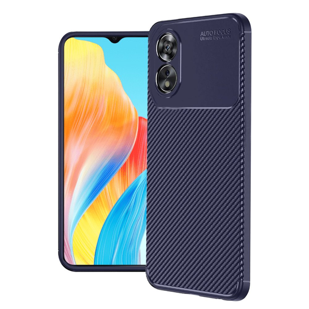  Oppo A60 Kılıf Auto Focus Karbon Kapak - Lacivert