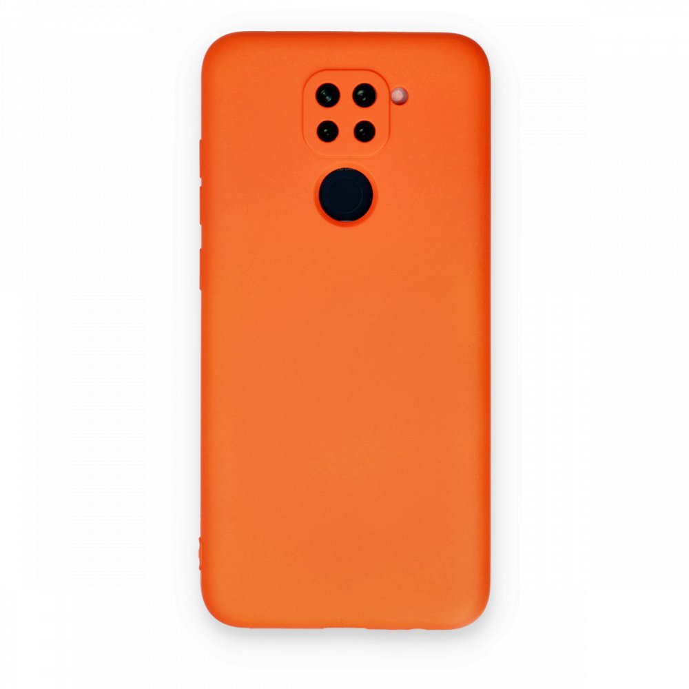 Redmi Note 9 Kılıf Nano içi Kadife Silikon - Turuncu