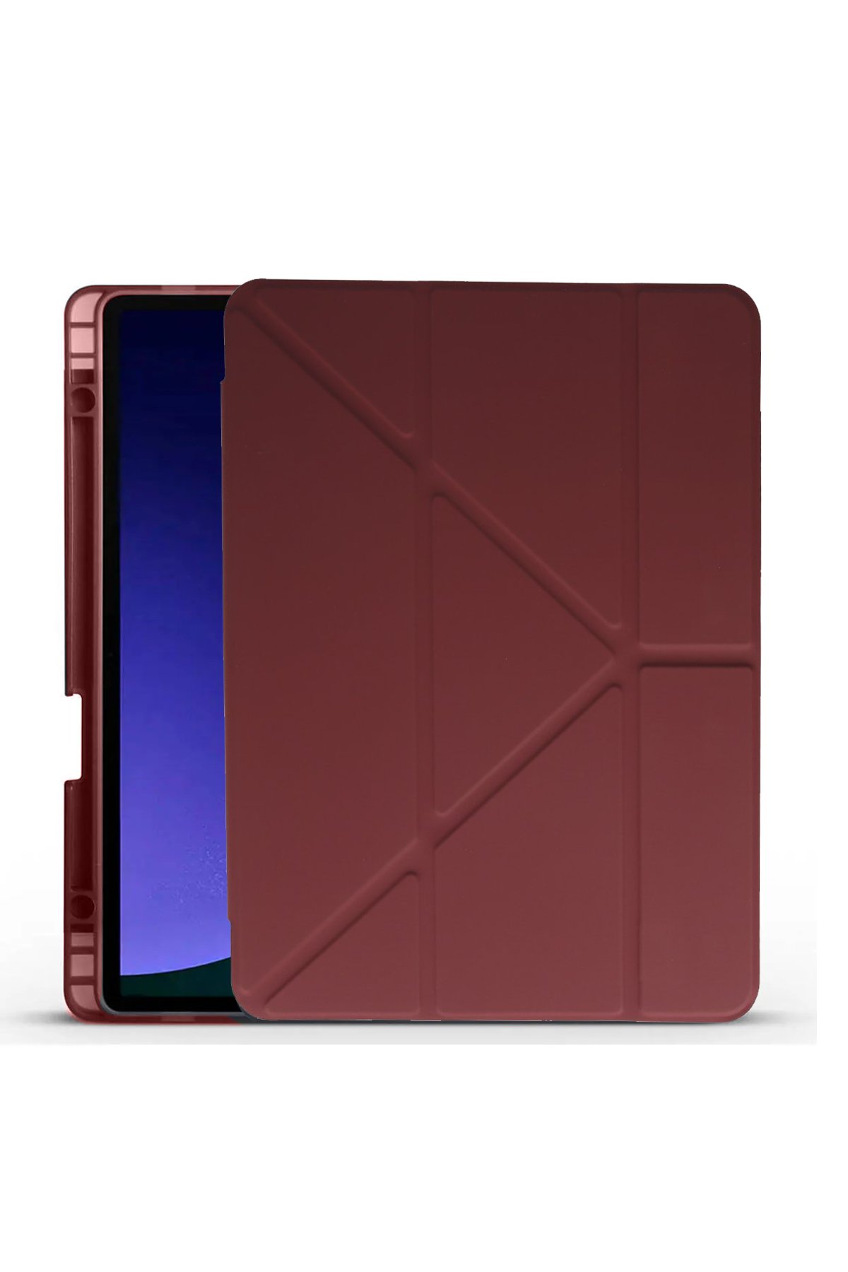  Samsung Galaxy X610 Tab S9 FE Plus 12.4 Kılıf Kalemlikli Hugo Tablet Kılıfı - Mor