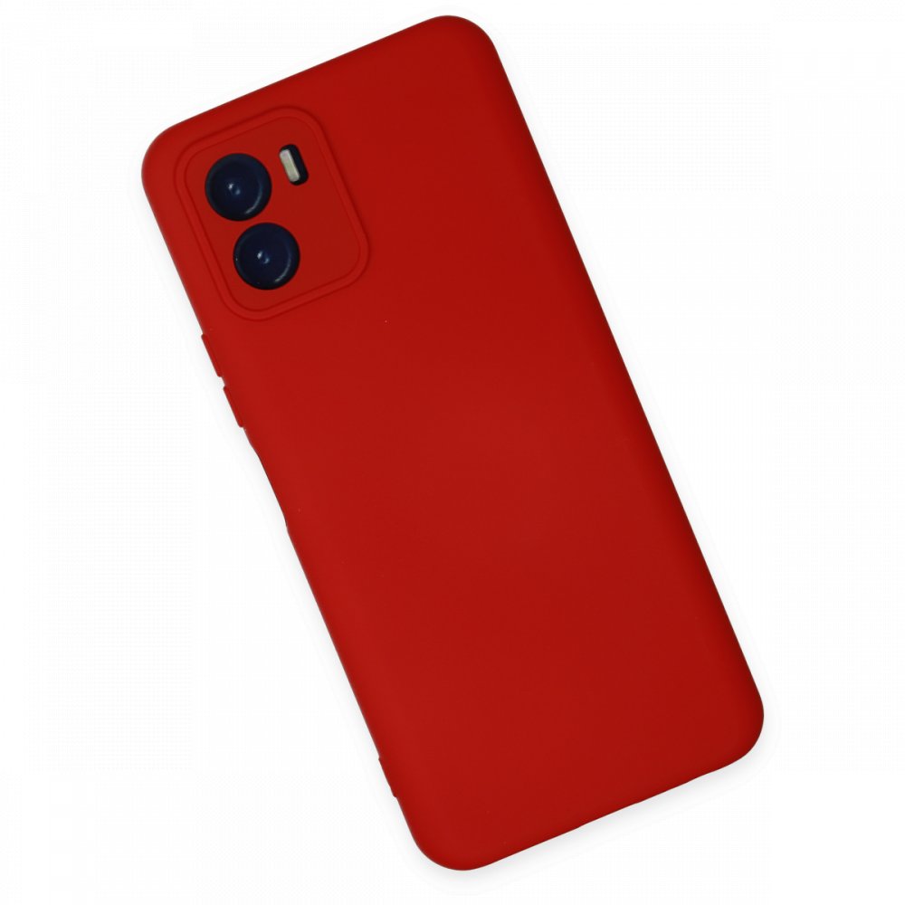  Vivo Y15S Kılıf Nano içi Kadife Silikon - Kırmızı