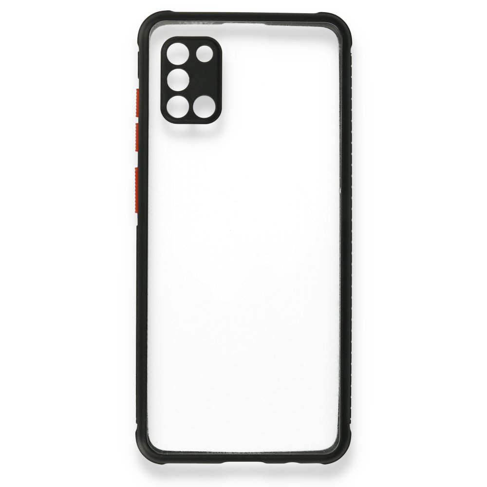  Samsung Galaxy A31 Kılıf Miami Şeffaf Silikon - Siyah