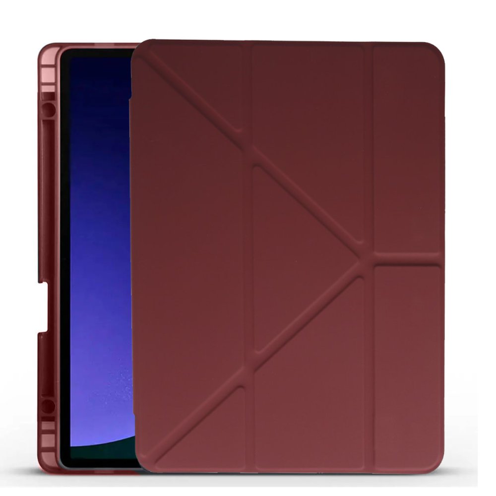  Samsung Galaxy X610 Tab S9 FE Plus 12.4 Kılıf Kalemlikli Hugo Tablet Kılıfı - Mor