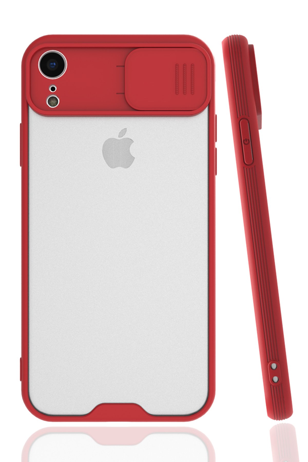 iPhone XR Kılıf Platin Kamera Koruma Silikon - Kırmızı iPhone XR Kılıf Platin Kamera Koruma Silikon - Kırmızı
