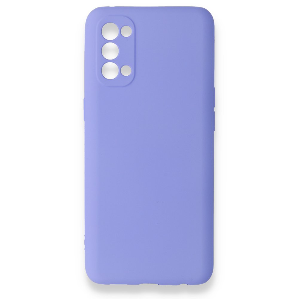  Oppo Reno 4 Kılıf First Silikon - Lila