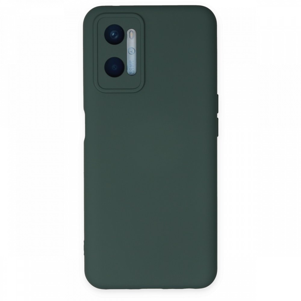 Oppo A96 Kılıf Nano içi Kadife Silikon - Koyu Yeşil Oppo A96 Kılıf Nano içi Kadife Silikon - Koyu Yeşil