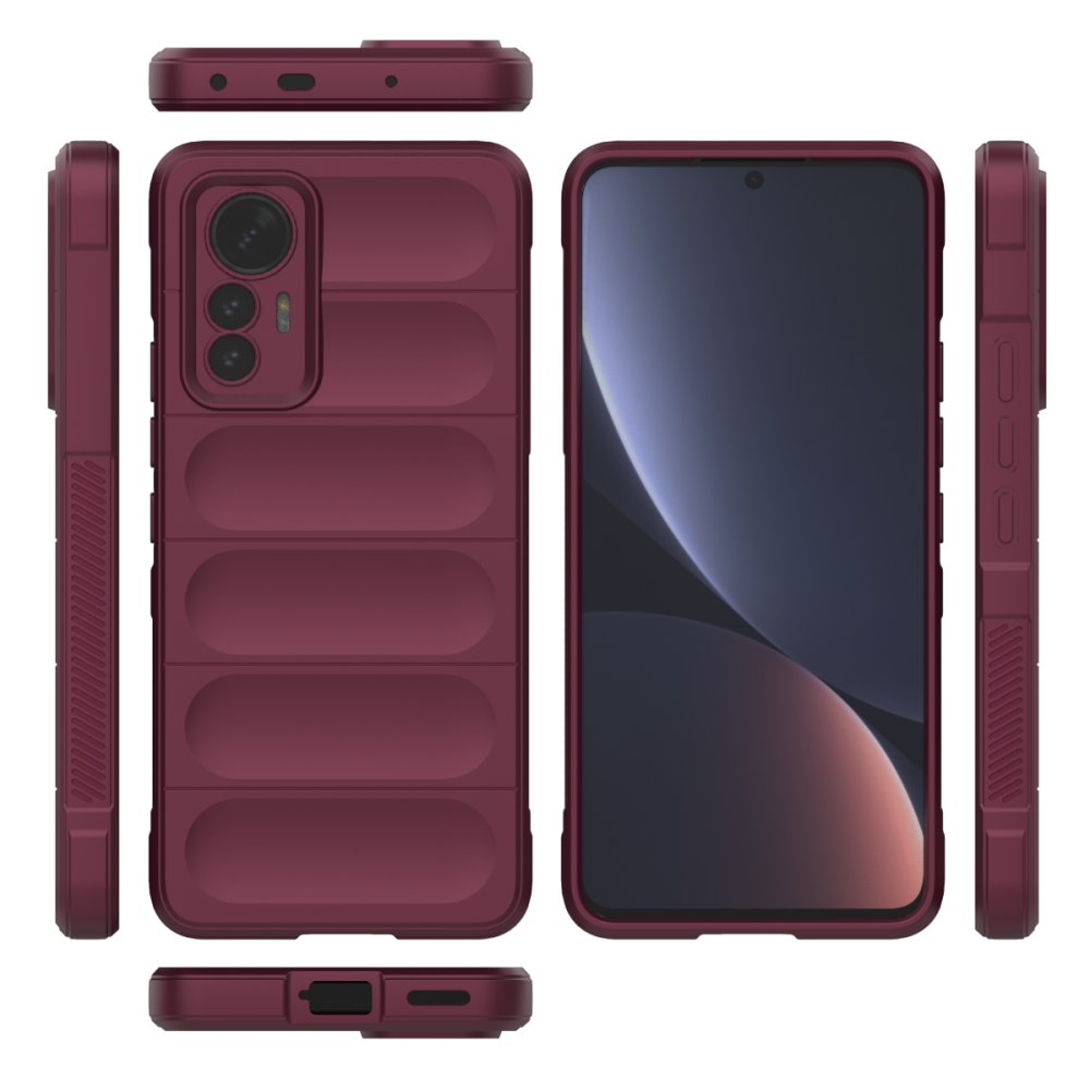 Xiaomi Mi 12 Lite Kılıf Optimum Silikon - Bordo  Xiaomi Mi 12 Lite Kılıf Optimum Silikon - Bordo