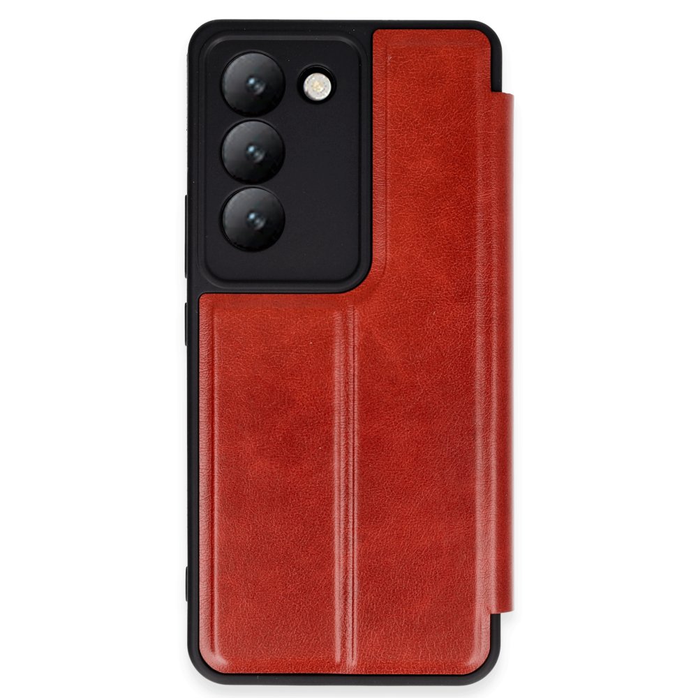  Vivo V30 Lite 4G Kılıf Flip Cover - Kırmızı