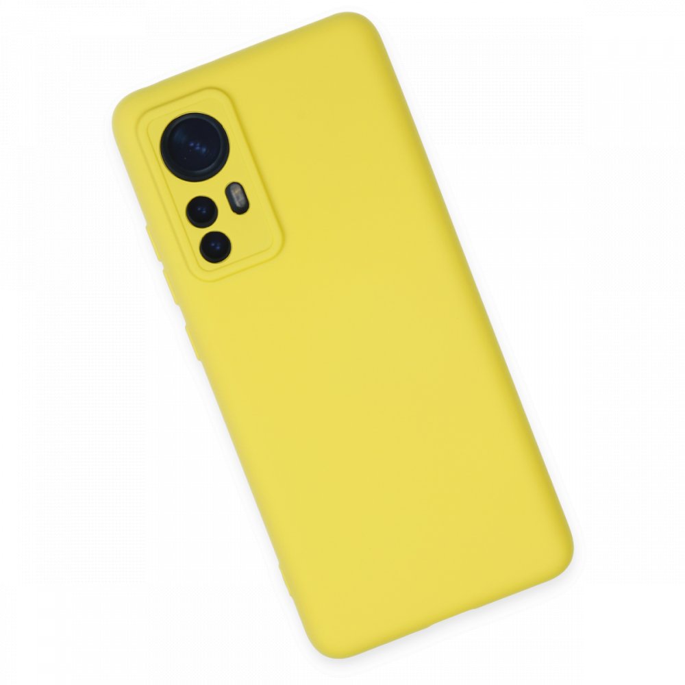  Xiaomi Mi 12 Kılıf Nano içi Kadife Silikon - Sarı