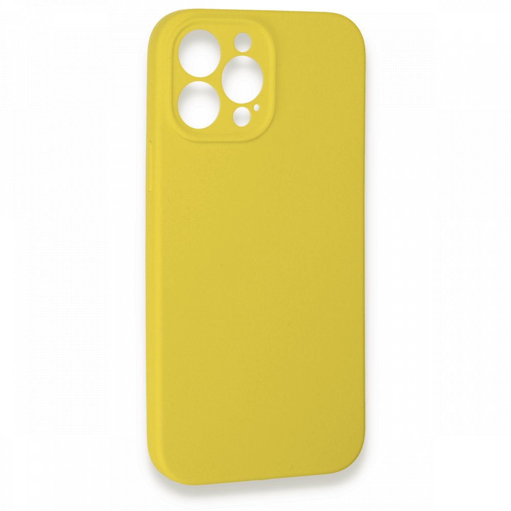  iPhone 13 Pro Kılıf Lansman Legant Silikon - Sarı