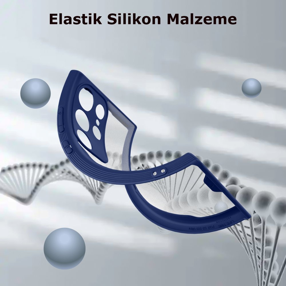  Samsung Galaxy S23 Ultra Kılıf Platin Silikon - Kırmızı