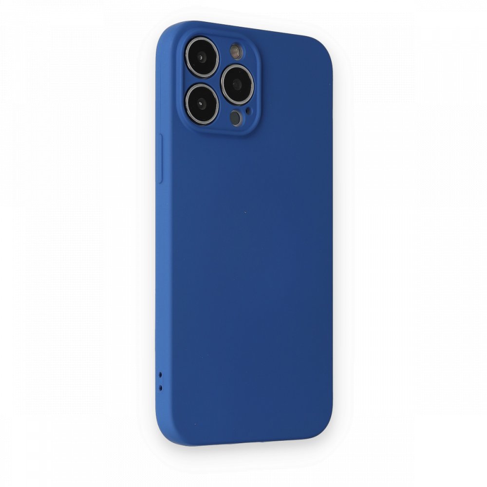 iPhone 13 Pro Max Kılıf Nano içi Kadife Silikon - Lacivert  iPhone 13 Pro Max Kılıf Nano içi Kadife Silikon - Lacivert