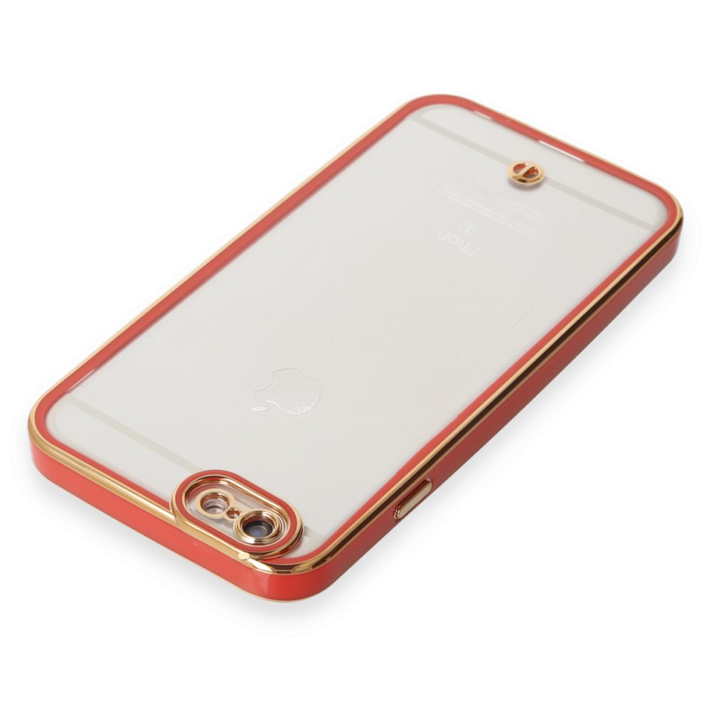  iPhone 6 Kılıf Liva Lens Silikon - Kırmızı