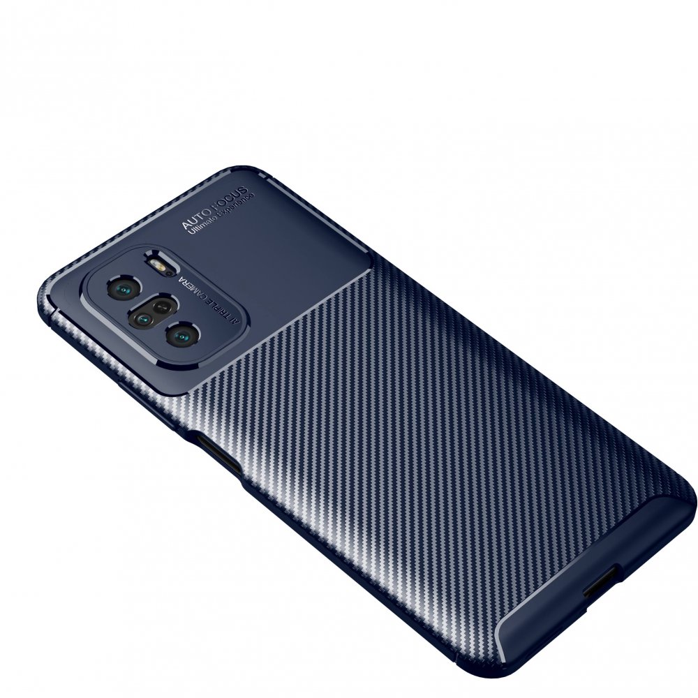  Xiaomi Poco F3 Kılıf Auto Focus Karbon Kapak - Lacivert