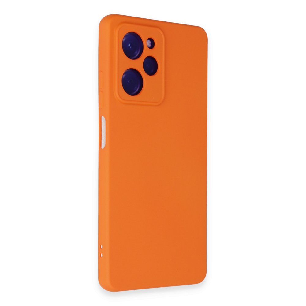 Xiaomi Poco X5 Pro 5G Kılıf Nano içi Kadife Silikon - Turuncu  Xiaomi Poco X5 Pro 5G Kılıf Nano içi Kadife Silikon - Turuncu