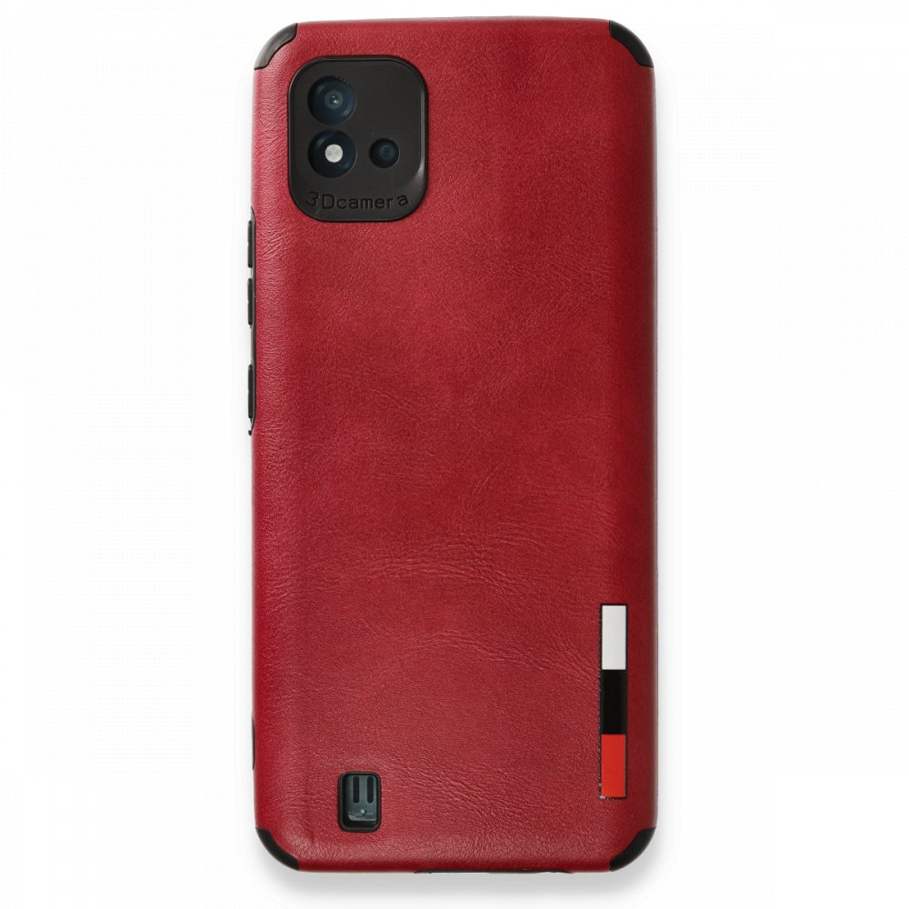 Realme C11 2021 Kılıf Loop Deri Silikon - Kırmızı  Realme C11 2021 Kılıf Loop Deri Silikon - Kırmızı