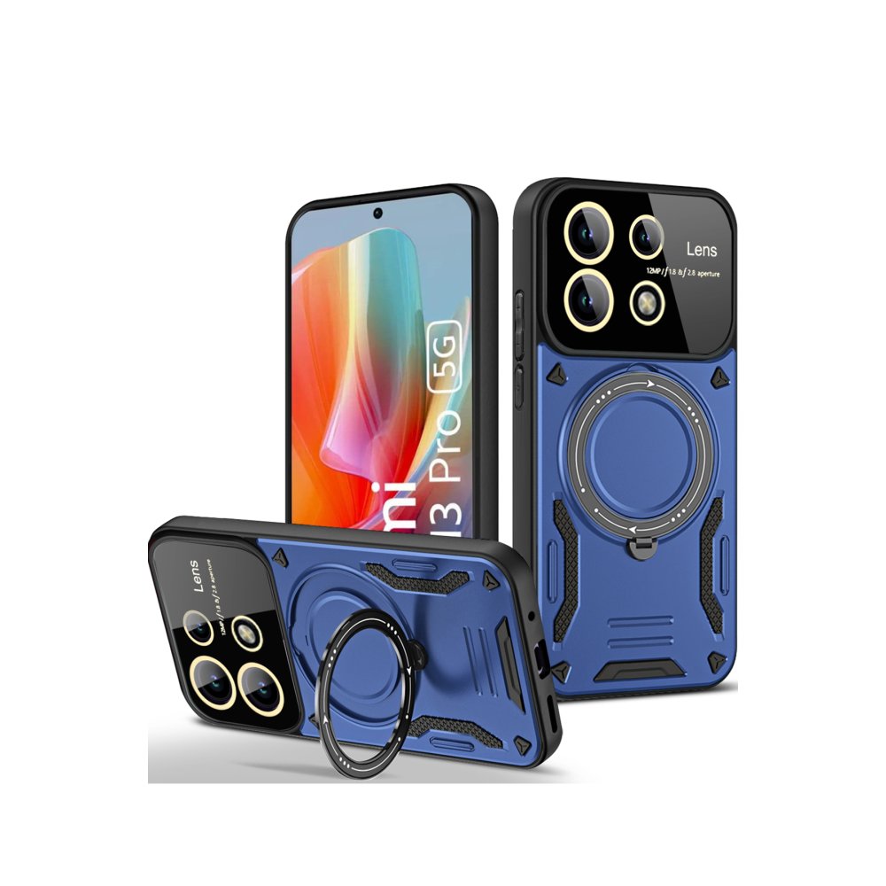 Redmi Note 13 Pro 5G Kılıf Joy Lens Standlı Kapak - Lacivert Redmi Note 13 Pro 5G Kılıf Joy Lens Standlı Kapak - Lacivert