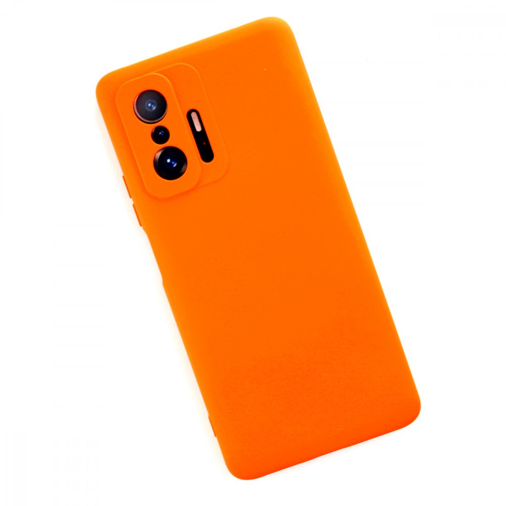  Xiaomi Mi 11T Kılıf Nano içi Kadife Silikon - Turuncu