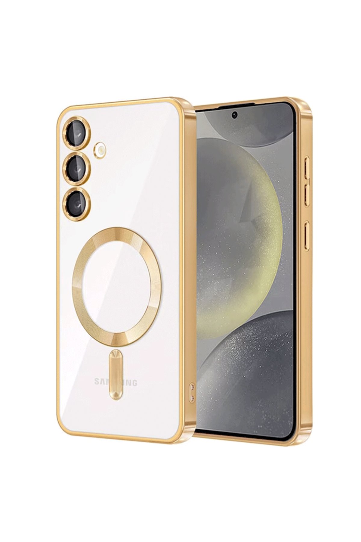  Samsung Galaxy S23 Plus Kılıf Kross Magneticsafe Kapak - Gold