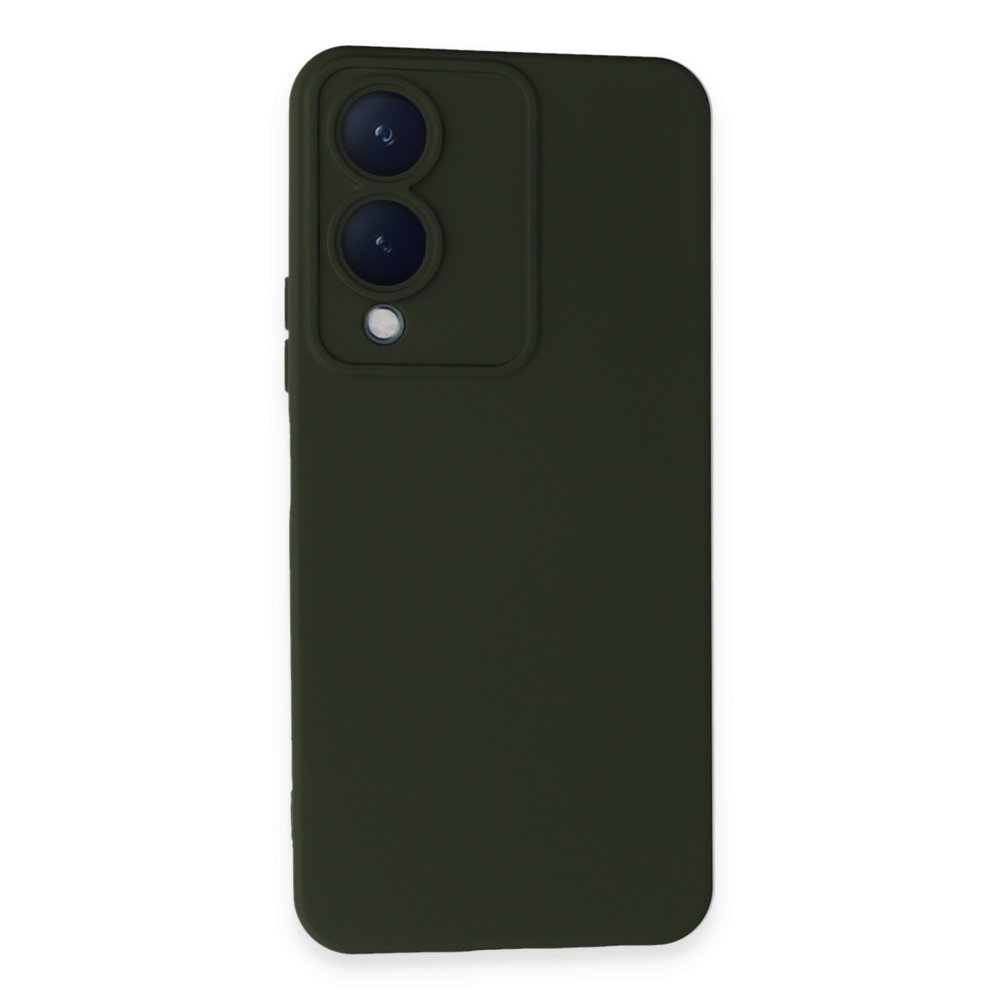 Vivo Y17S Kılıf Nano içi Kadife Silikon - Koyu Yeşil Vivo Y17S Kılıf Nano içi Kadife Silikon - Koyu Yeşil