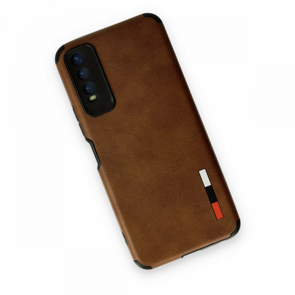  Vivo Y11S Kılıf Loop Deri Silikon - Kahverengi