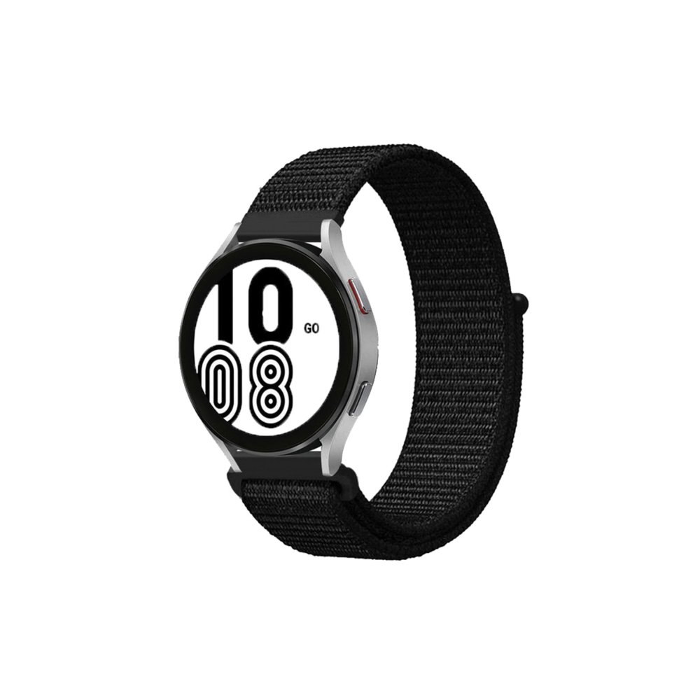  Samsung Galaxy Watch 6 Hasırlı Cırtcırtlı Kordon - Siyah