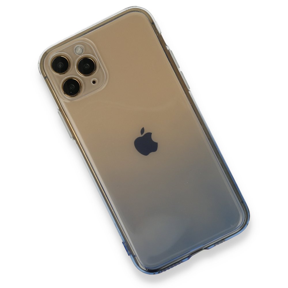  iPhone 11 Pro Kılıf Lüx Çift Renkli Silikon - Mor
