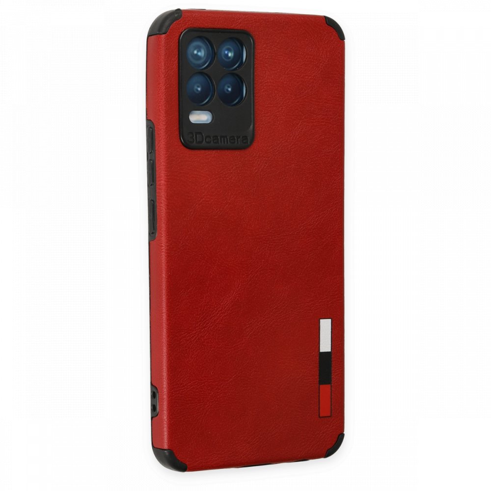  Realme 8 Pro Kılıf Loop Deri Silikon - Kırmızı