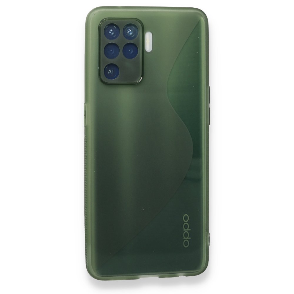  Oppo Reno 5 Lite Kılıf S Silikon - Yeşil