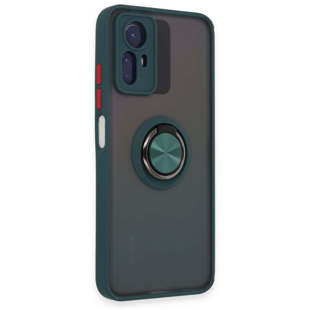 Redmi Note 12S Kılıf Montreal Yüzüklü Silikon Kapak - Yeşil Redmi Note 12S Kılıf Montreal Yüzüklü Silikon Kapak - Yeşil