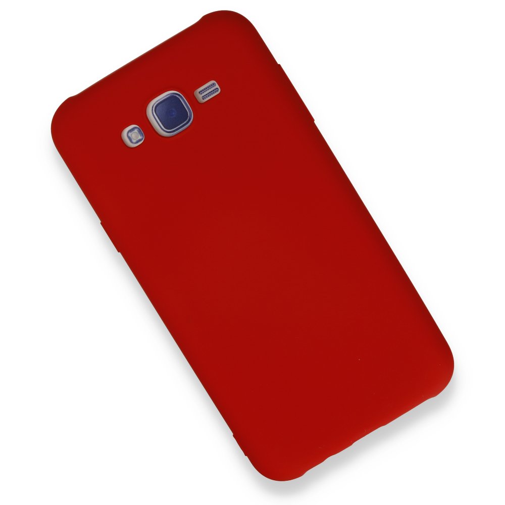  Samsung Galaxy J7 Kılıf Nano içi Kadife Silikon - Kırmızı