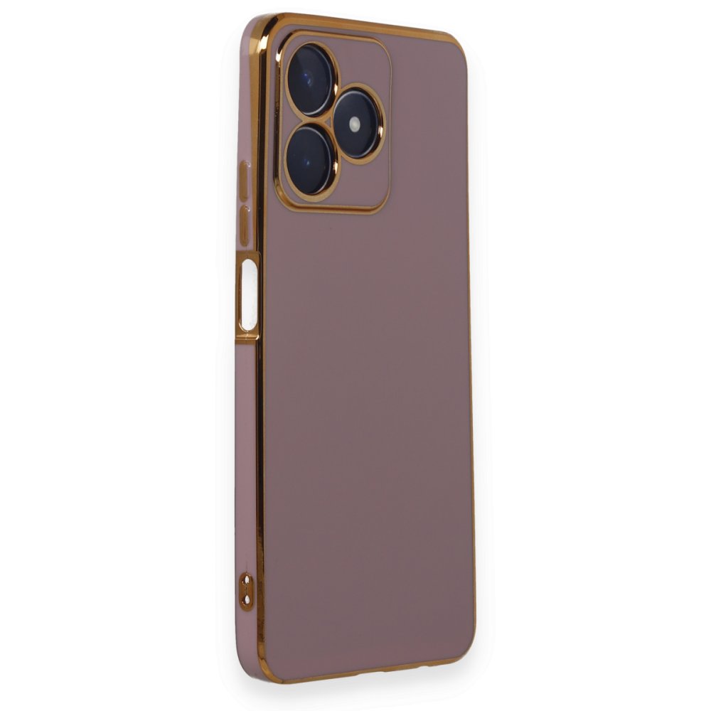 Realme C53 Kılıf Volet Silikon - Mor Realme C53 Kılıf Volet Silikon - Mor