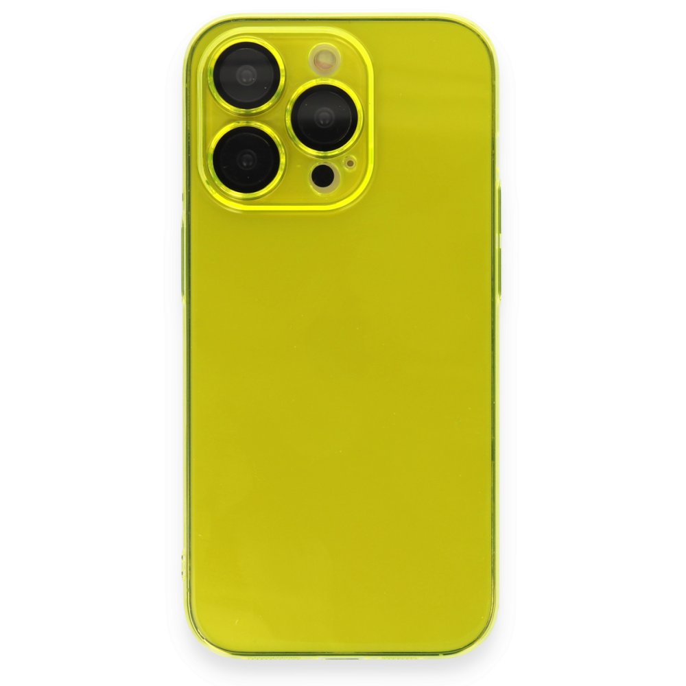  iPhone 13 Pro Max Kılıf Armada Lensli Kapak - Sarı