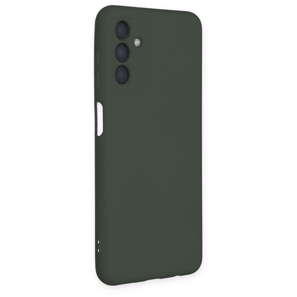  Samsung Galaxy A04S Kılıf Nano içi Kadife Silikon - Koyu Yeşil