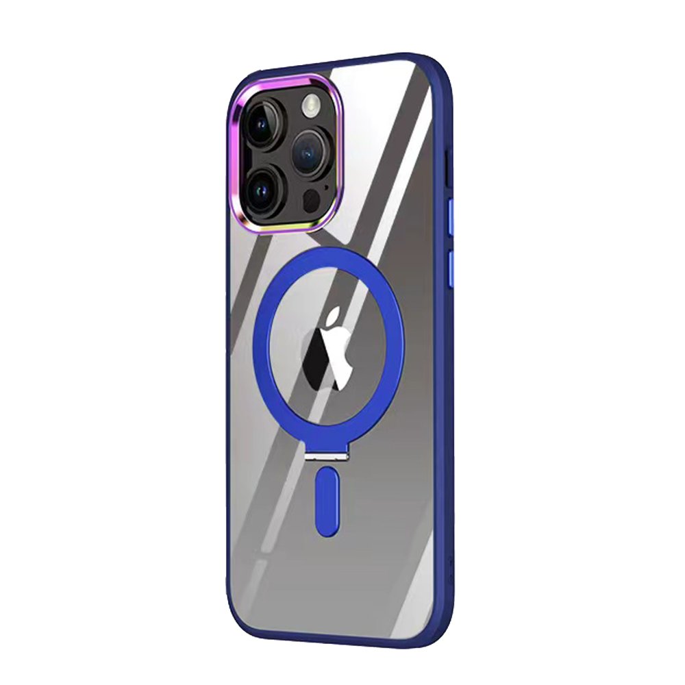 iPhone 14 Pro Kılıf Mudo Magneticsafe Standlı Kapak - Lacivert  iPhone 14 Pro Kılıf Mudo Magneticsafe Standlı Kapak - Lacivert