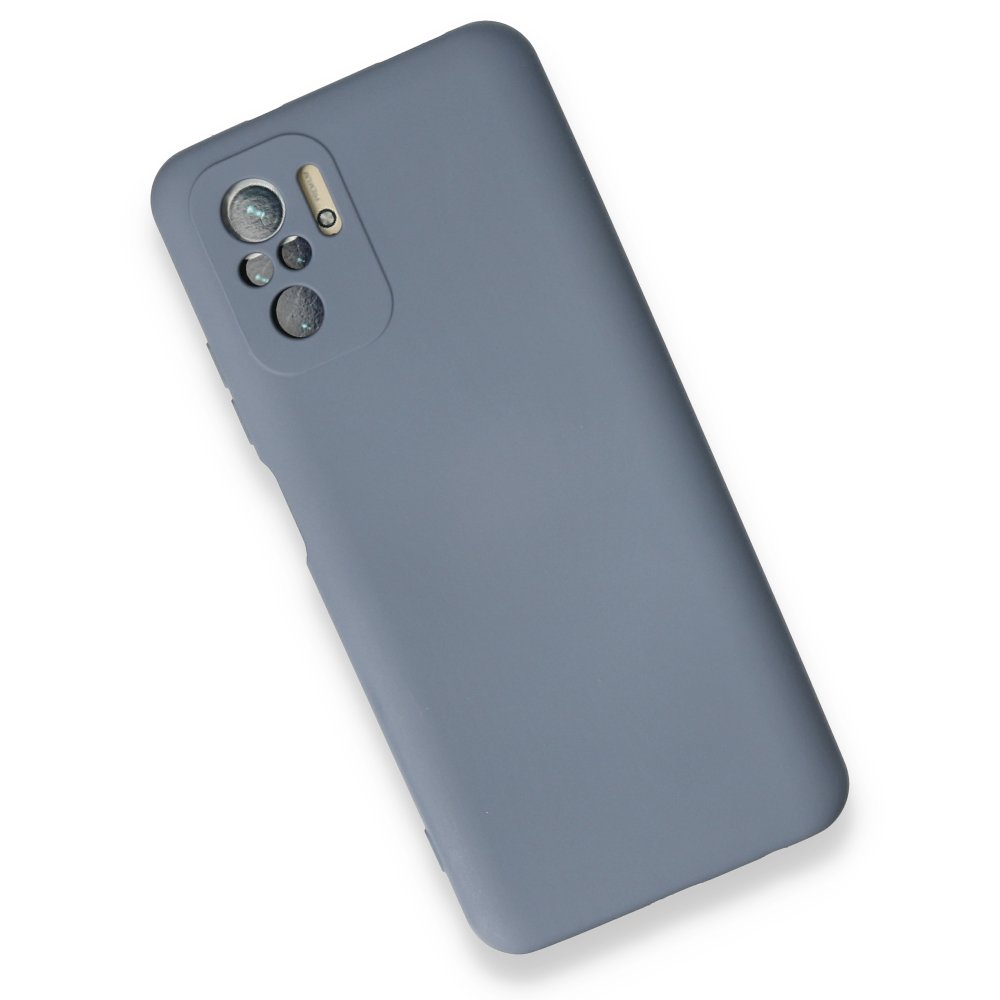 Redmi Note 10S Kılıf Nano içi Kadife Silikon - Gri