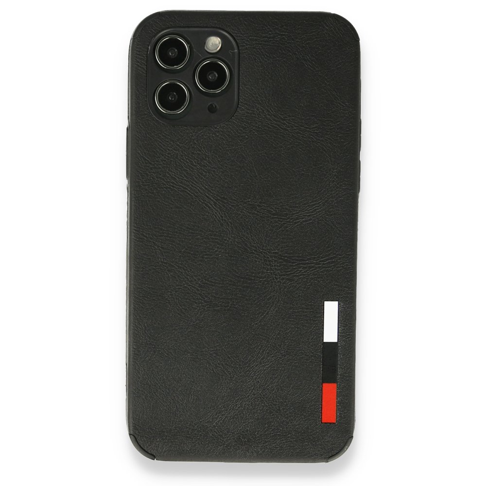 iPhone 11 Pro Kılıf Loop Deri Silikon - Siyah iPhone 11 Pro Kılıf Loop Deri Silikon - Siyah
