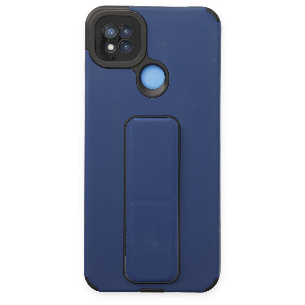 Redmi 9C Kılıf Mega Standlı Silikon - Mavi