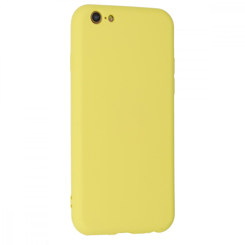 iPhone 6 Plus Kılıf Nano içi Kadife Silikon - Sarı iPhone 6 Plus Kılıf Nano içi Kadife Silikon - Sarı
