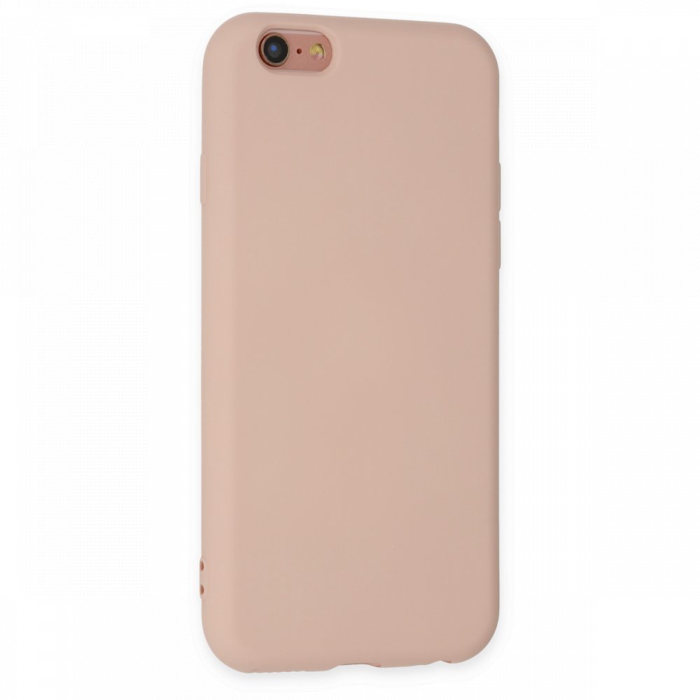  iPhone 6 Kılıf Nano içi Kadife Silikon - Pudra
