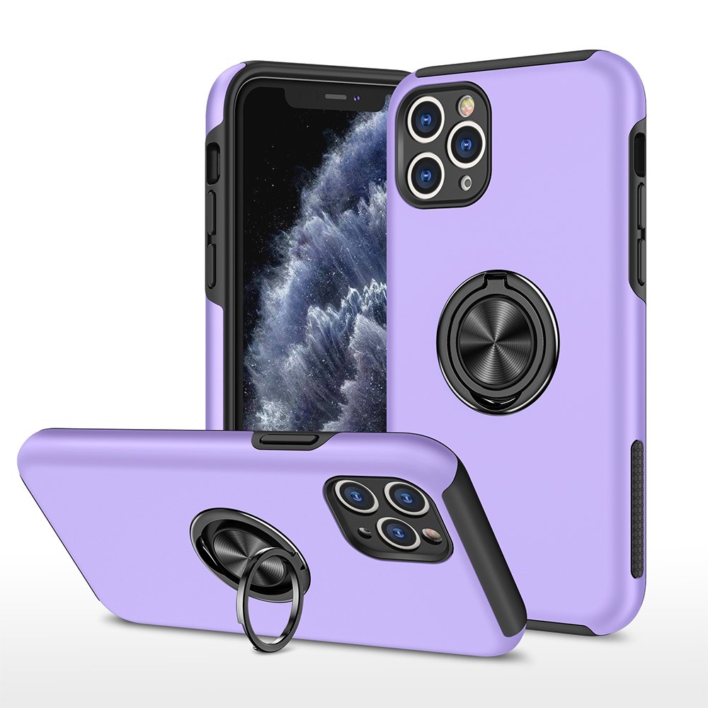iPhone 11 Pro Kılıf Elit Yüzüklü Kapak - Mor iPhone 11 Pro Kılıf Elit Yüzüklü Kapak - Mor