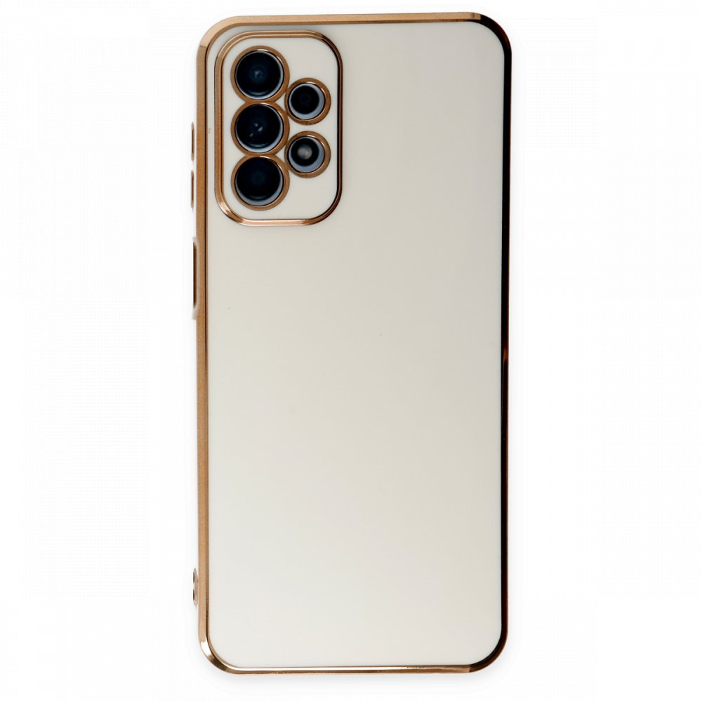 Samsung Galaxy A23 4G Kılıf Volet Silikon - Beyaz