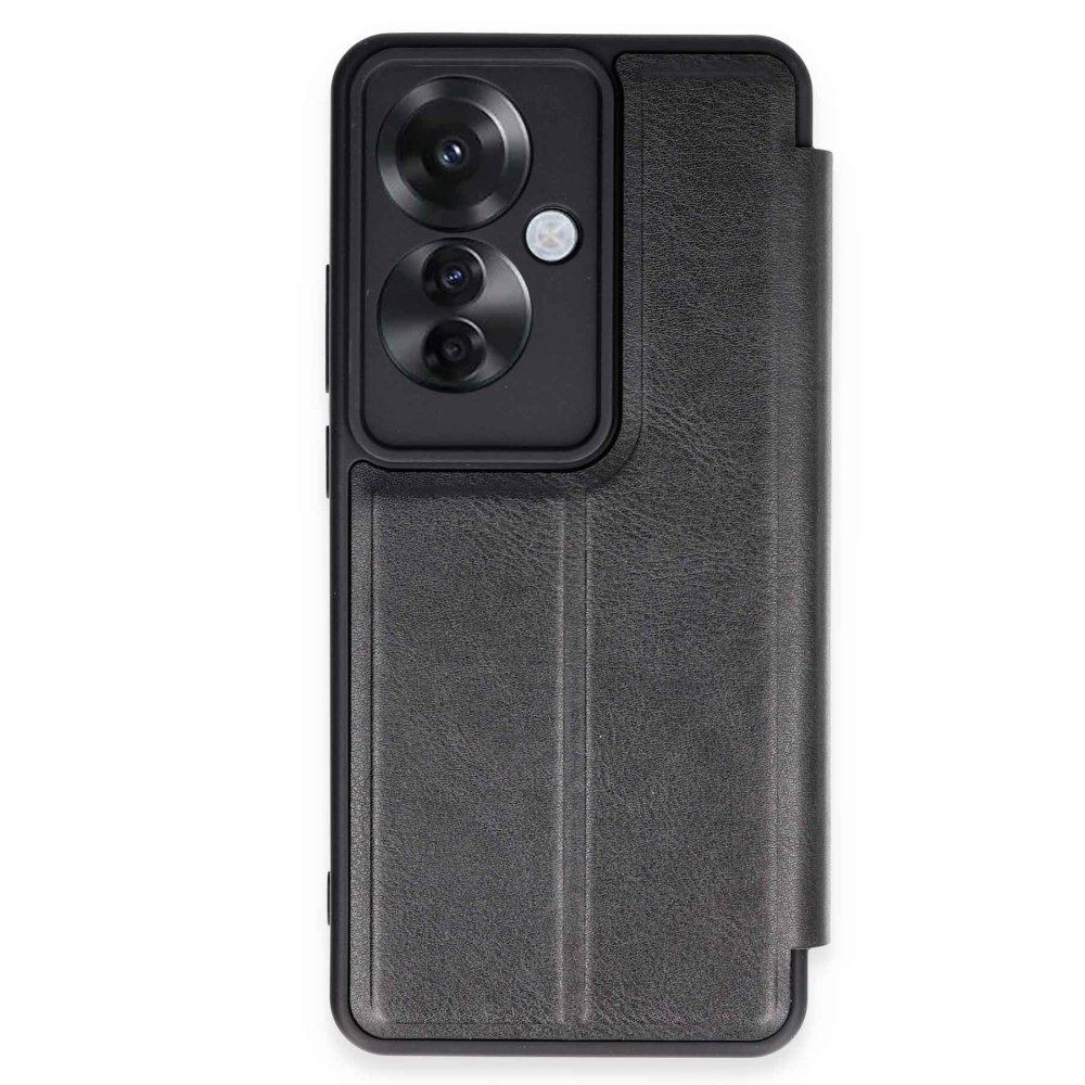  Oppo Reno 11F Kılıf Flip Cover - Siyah