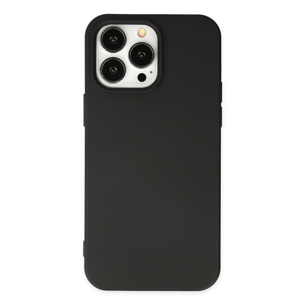  iPhone 14 Pro Kılıf Nano içi Kadife Silikon - Siyah
